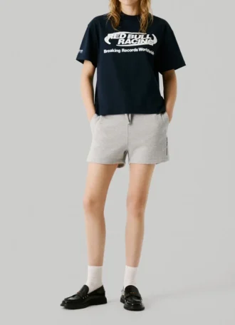 Fleece-Shorts mit verstellbarem Bund
