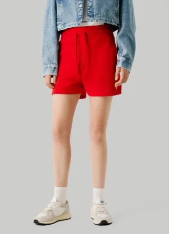Fleece-Shorts mit verstellbarem Bund