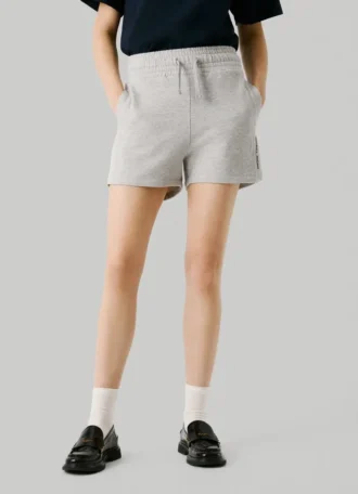 Fleece-Shorts mit verstellbarem Bund