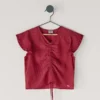 Fließende Bluse mit Ajour-Details