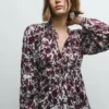 Fließende Bluse mit Blumenprint Fließende Bluse mit Blumenprint