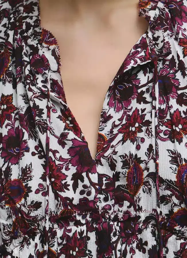 Fließende Bluse mit Blumenprint Fließende Bluse mit Blumenprint