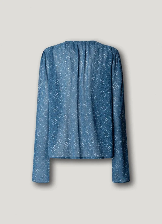 Fließende Bluse mit Blumenprint Fließende Bluse mit Blumenprint
