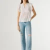 Fließende Bluse mit Schmetterlingsärmeln Fließende Bluse mit Schmetterlingsärmeln