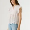 Fließende Bluse mit Schmetterlingsärmeln Fließende Bluse mit Schmetterlingsärmeln
