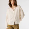 Fließende Bluse mit Stehkragen Fließende Bluse mit Stehkragen