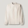 Fließende Bluse mit Stehkragen Fließende Bluse mit Stehkragen
