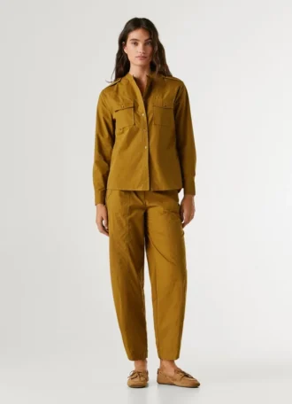 Fließende Bluse mit Taschen