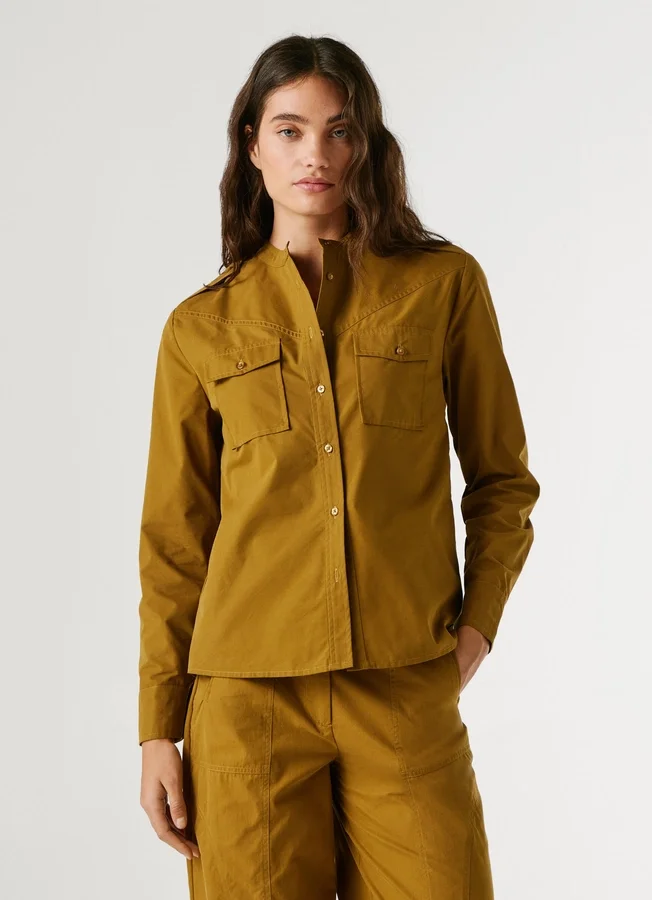 Fließende Bluse mit Taschen Fließende Bluse mit Taschen