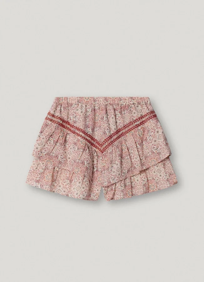 Fließende Shorts mit Blumenprint Fließende Shorts mit Blumenprint