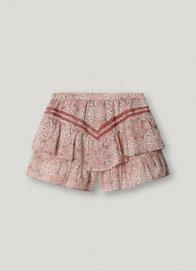 Fließende Shorts mit Blumenprint Fließende Shorts mit Blumenprint