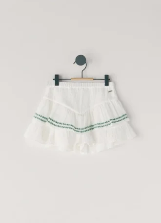 Fließende Shorts mit Stickdetails