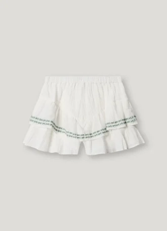 Fließende Shorts mit Stickdetails