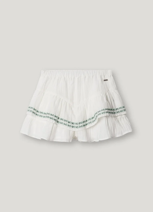 Fließende Shorts mit Stickdetails Fließende Shorts mit Stickdetails