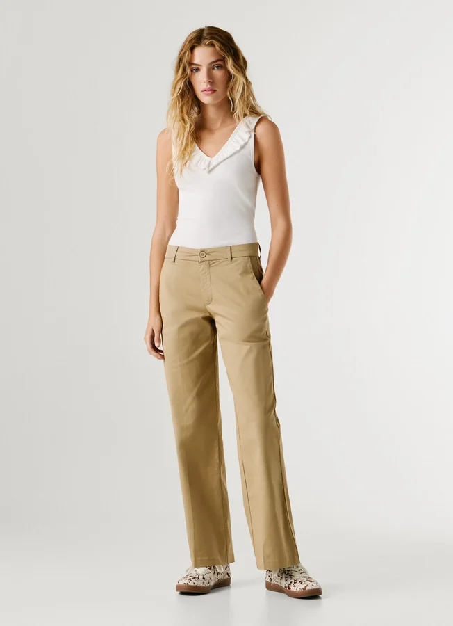 Gerade Hose mit mittlerer Leibhöhe Gerade Hose mit mittlerer Leibhöhe