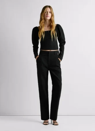 Gerade Jacquard-Hose