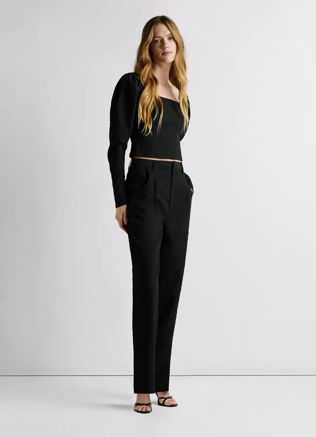 Gerade Jacquard-Hose Gerade Jacquard-Hose
