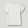Geripptes T-Shirt mit Knopfleiste
