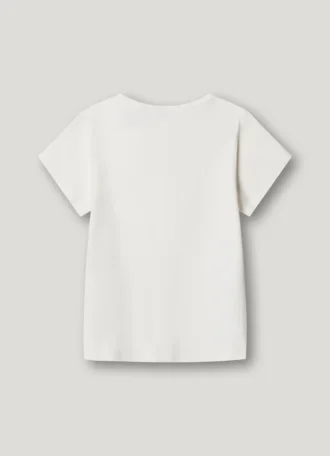 Geripptes T-Shirt mit Knopfleiste