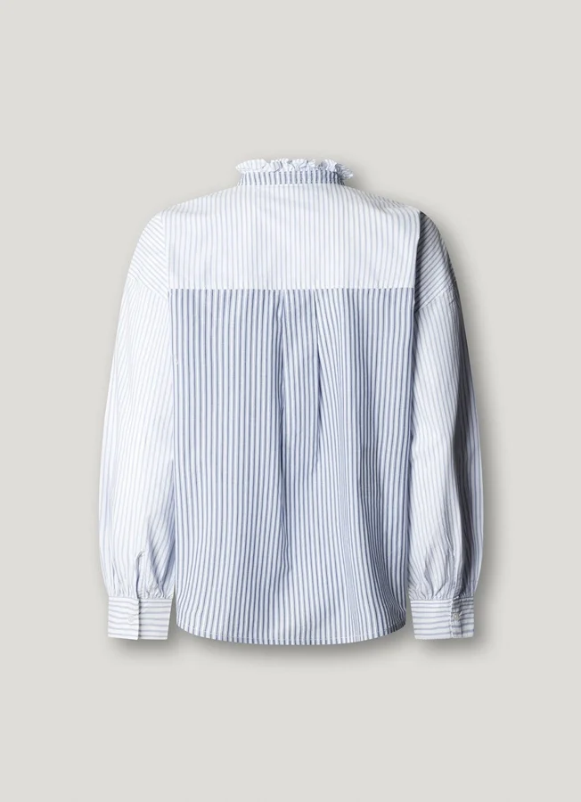 Gestreifte Popeline-Bluse Gestreifte Popeline-Bluse