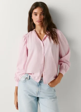 Gestreifte Popeline-Bluse