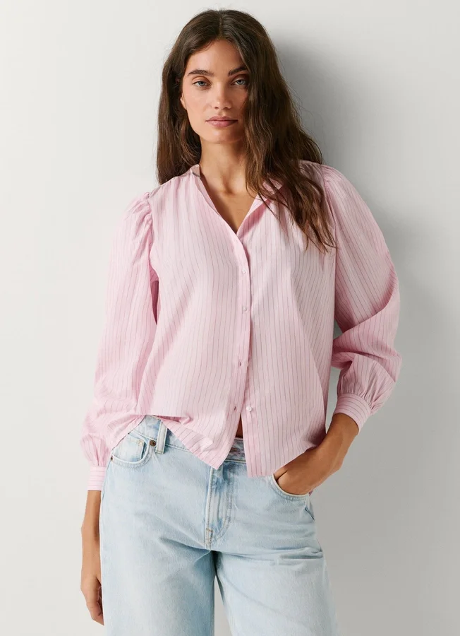 Gestreifte Popeline-Bluse Gestreifte Popeline-Bluse