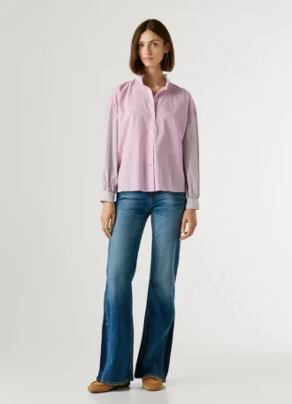 Gestreifte Popeline-Bluse