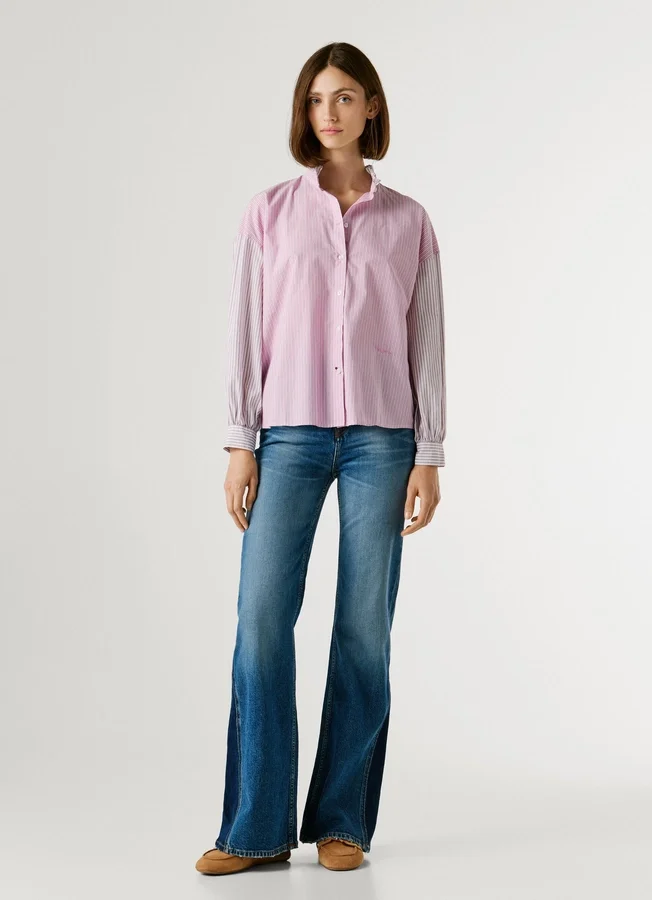 Gestreifte Popeline-Bluse Gestreifte Popeline-Bluse