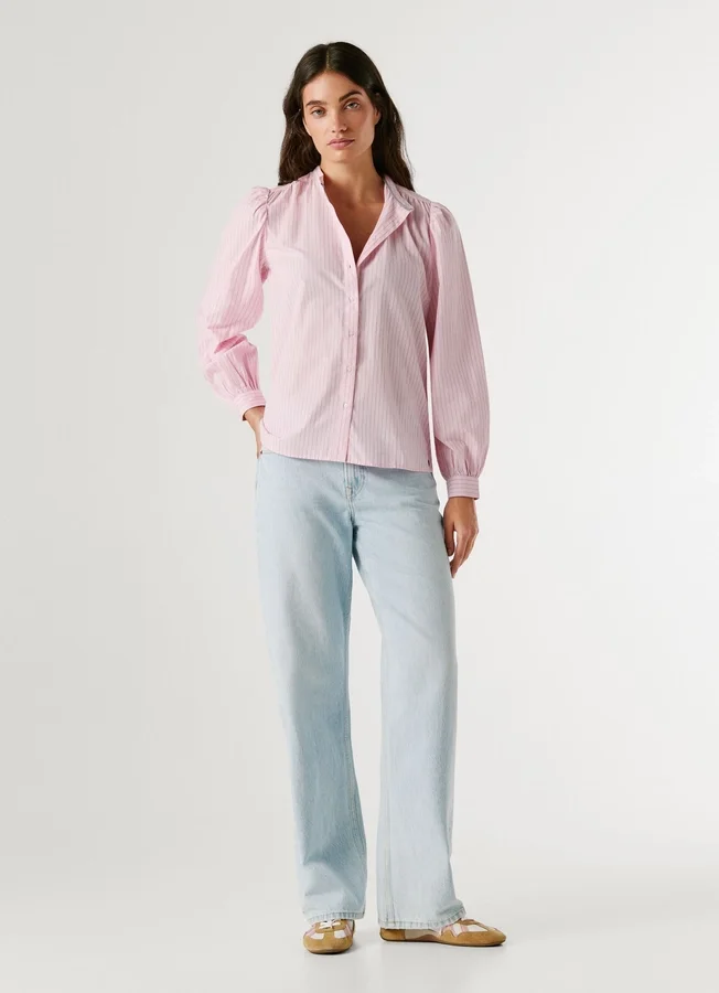 Gestreifte Popeline-Bluse Gestreifte Popeline-Bluse