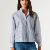 Gestreifte Popeline-Bluse Gestreifte Popeline-Bluse