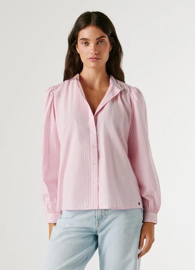 Gestreifte Popeline-Bluse Gestreifte Popeline-Bluse
