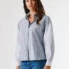 Gestreifte Popeline-Bluse Gestreifte Popeline-Bluse