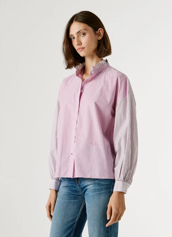 Gestreifte Popeline-Bluse Gestreifte Popeline-Bluse