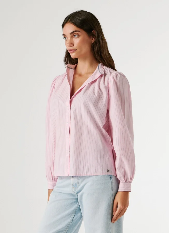 Gestreifte Popeline-Bluse Gestreifte Popeline-Bluse