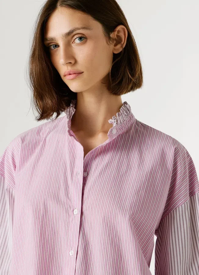 Gestreifte Popeline-Bluse Gestreifte Popeline-Bluse