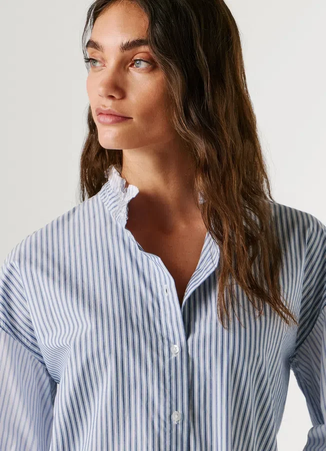 Gestreifte Popeline-Bluse Gestreifte Popeline-Bluse