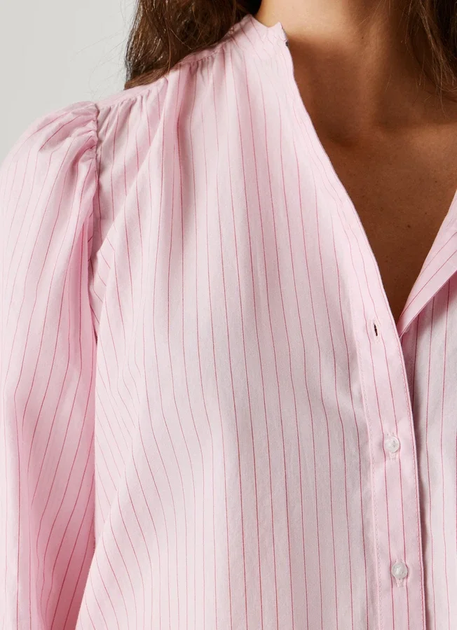 Gestreifte Popeline-Bluse Gestreifte Popeline-Bluse