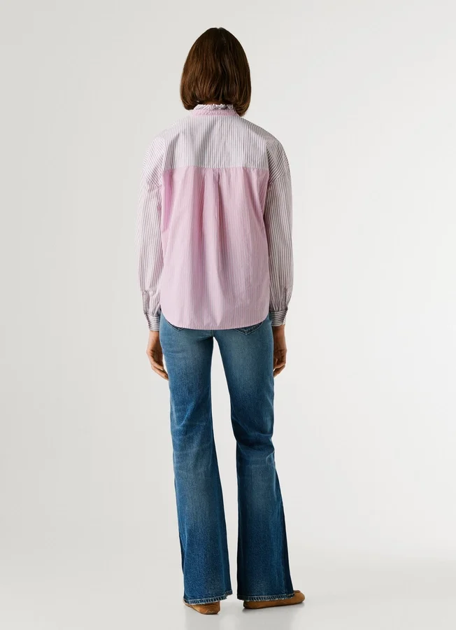 Gestreifte Popeline-Bluse Gestreifte Popeline-Bluse