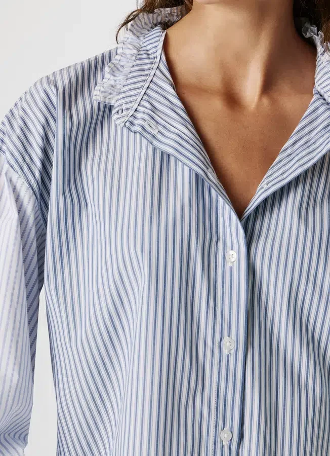 Gestreifte Popeline-Bluse Gestreifte Popeline-Bluse