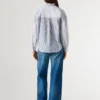 Gestreifte Popeline-Bluse Gestreifte Popeline-Bluse