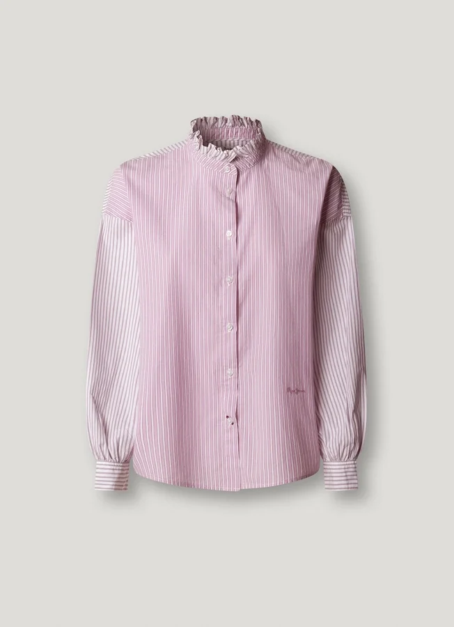 Gestreifte Popeline-Bluse Gestreifte Popeline-Bluse