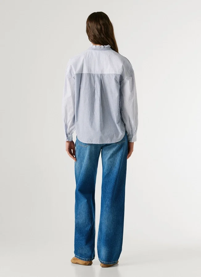 Gestreifte Popeline-Bluse Gestreifte Popeline-Bluse
