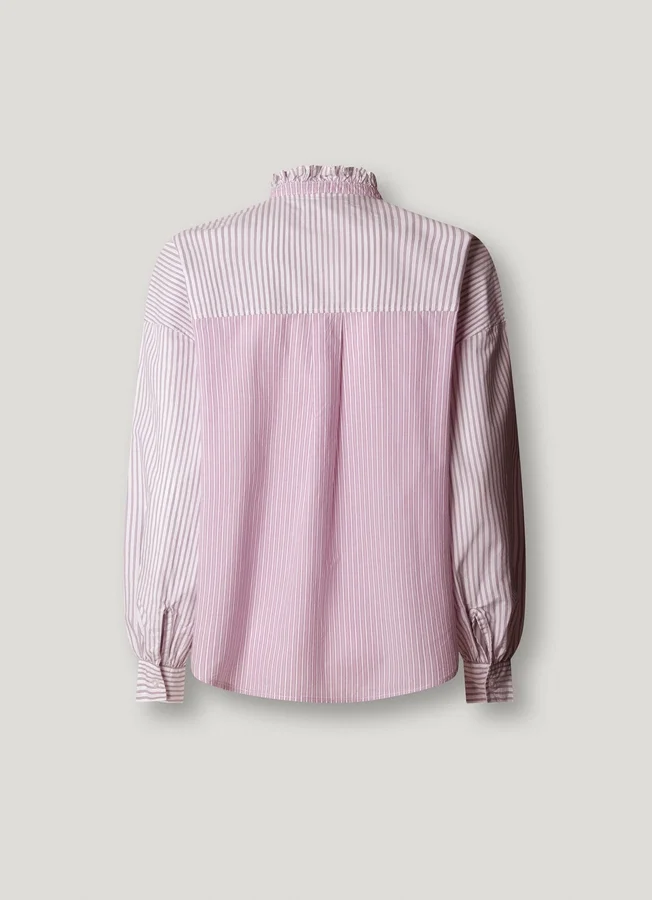 Gestreifte Popeline-Bluse Gestreifte Popeline-Bluse