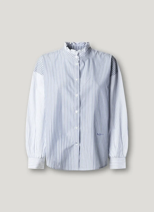 Gestreifte Popeline-Bluse Gestreifte Popeline-Bluse