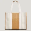 Gestreifte Shopper-Tasche