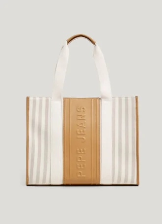 Gestreifte Shopper-Tasche