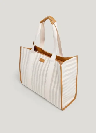 Gestreifte Shopper-Tasche