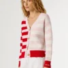 Gestreifter Strickcardigan