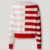 Gestreifter Strickcardigan