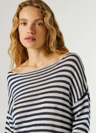 Gestreifter Strickpullover